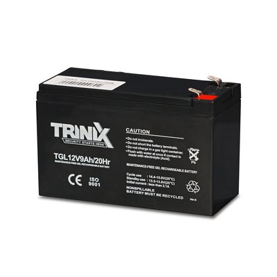 Акумуляторна батарея гелева 12В 9Аг Trinix TGL12V9Ah/20Hr GEL (44-00018) 44-00018 фото