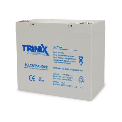 Акумуляторна батарея гелева 12В 55Аг Trinix TGL12V55Ah/20Hr GEL (44-00016) 44-00016 фото