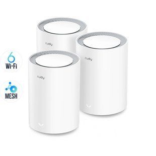 Маршрутизатор WiFi Mesh-система WiFi 6 Cudy M1800 (3-Pack) 3 штуки дводіапазонні гігабітні AX1800 (73-00516) 73-00516 фото
