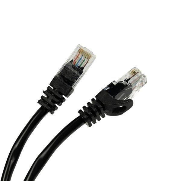 Патч-корд мережевий гігабітний Trinix UTP, RJ-45, CAT.5 15m Black (73-00640) 73-00640 фото