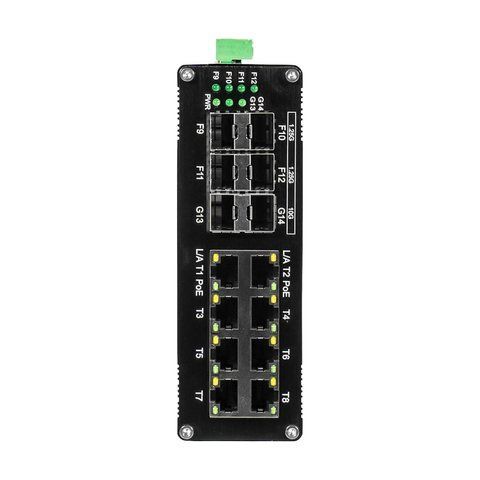 PoE-комутатор 14-портовий керований L2+ E-LINK ETH-IMC2408MP гігабітний з 8 портами PoE, 240W (73-00150) 73-00150 фото