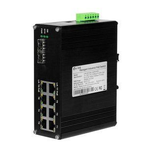 PoE-комутатор 10-портовий керований L2+ E-LINK LNK-IMC208-2.5GPM-SFP+ 2.5G з 8 портами PoE, 240W (73-00139) 73-00139 фото