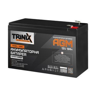 Trinix 12V9Ah/20Hr Super Charge AGM Акумуляторна батарея 12В 9А*год свинцево-кислотна (44-00050) 44-00050 фото