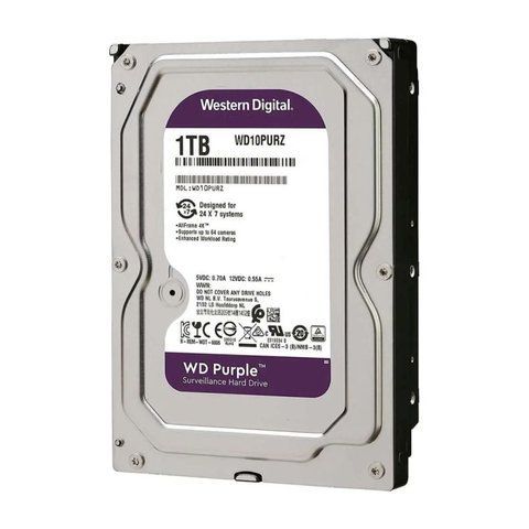 Жорсткий диск 3.5" 1TB 64MB Western Digital Purple WD10PURZ (090-00197) 090-00197 фото