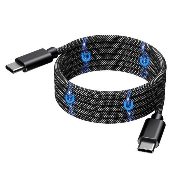 Кабель Choetech XCC-1052 Black USB-C to USB-C Magnetic PD3.1 240W 1.2m (43-00129) 43-00129 фото