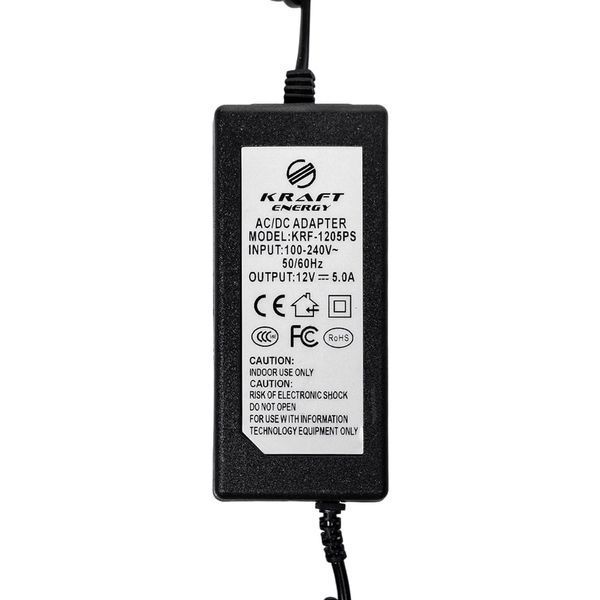 Блок живлення KRF-1205PS Kraft 12V/5A (43-00007) 43-00007 фото