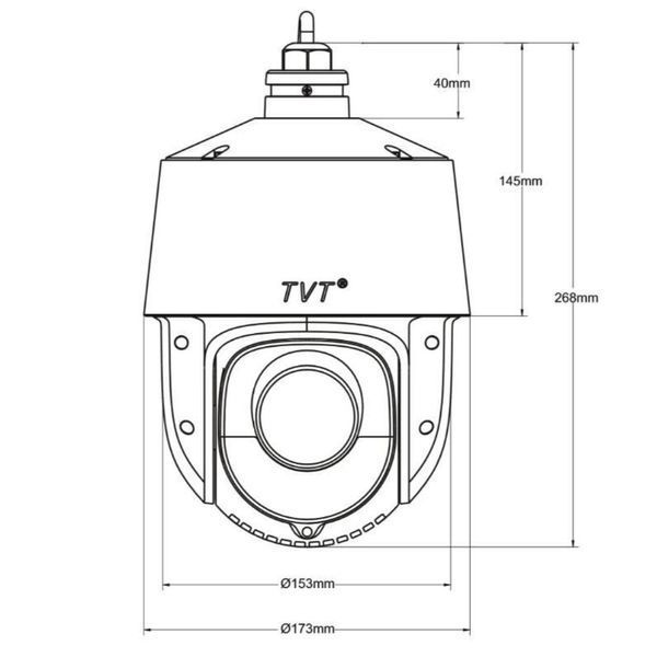 IP PTZ-відеокамера 4Mp TVT TD-8443IS2N(PE/25M/AR16) f=4.8-120mm 25x (77-00452) 77-00452 фото