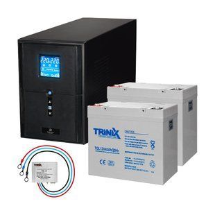 Комплект резервного живлення: Kraft PSW2000VA/1600W(LCD)24V UPS + гелева батарея 1143 Вт*год (42-00063-2) 42-00063-2 фото
