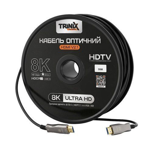 Кабель HDMI V2.1 оптичний 35м Trinix (AOC-HDMI8k-35m) (74-00146) 74-00146 фото