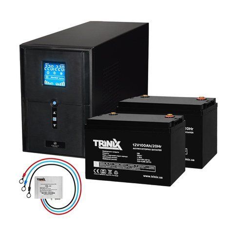 Комплект резервного живлення: Kraft PSW2000VA/1600W(LCD)24V UPS + батарея 2540 Вт*год (42-00063-1) 42-00063-1 фото