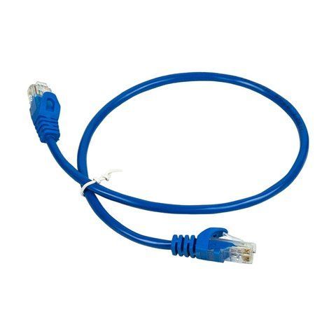 Патч-корд мережевий гігабітний Trinix UTP, RJ-45, CAT.5 0.5m Blue (73-00607) 73-00607 фото