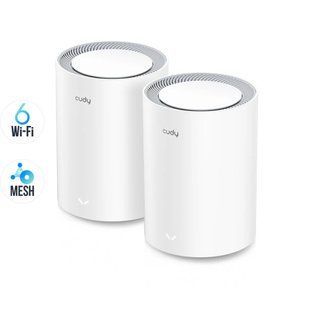 Маршрутизатор WiFi Mesh-система WiFi 6 Cudy M1800 (2-Pack) 2 штуки дводіапазонні гігабітні AX1800 (73-00524) 73-00524 фото
