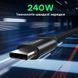 Кабель Choetech XCC-1035 Black USB-C to USB-C PD3.1 240W 1m (43-00178) 43-00178 фото 5