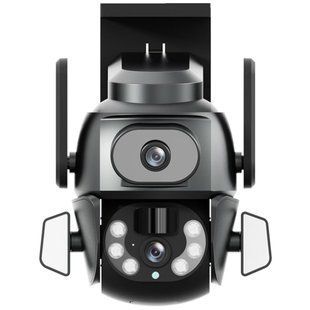 IP PTZ-відеокамера з WiFi 4Mp (2*2Mp) Light Vision VLC-9692WI10ZL f=4+8mm, ІЧ+LED-підсвічування, з мікрофоном (75-00205) 75-00205 фото