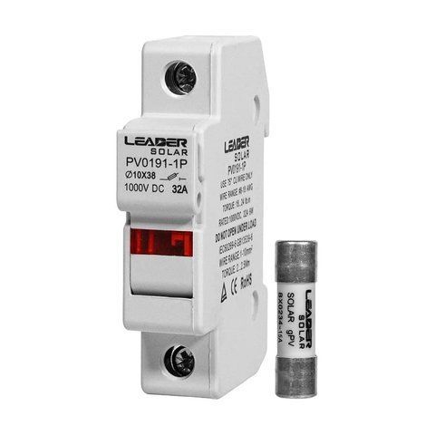 Комплект роз'єднувача та запобіжника 1000V Leader 32A PV0191-1P та 15A BX0234 для сонячних панелей (42-00229-1) 42-00229-1 фото