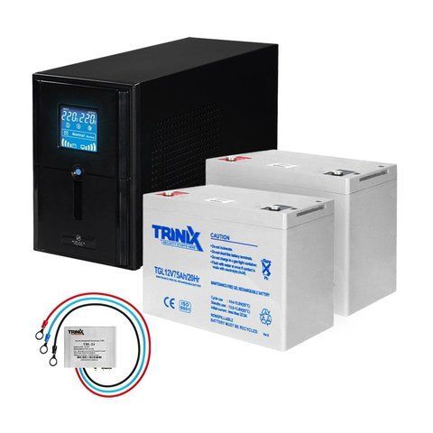 Комплект резервного живлення: Kraft PSW1000VA/800W(LCD)24V UPS + гелева батарея 1800 Вт*год (42-00061-4) 42-00061-4 фото