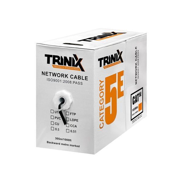 Кабель вита пара UTP CAT5E CU 0.5mm LSZH Indoor Trinix 305m (33-00036) 33-00036 фото