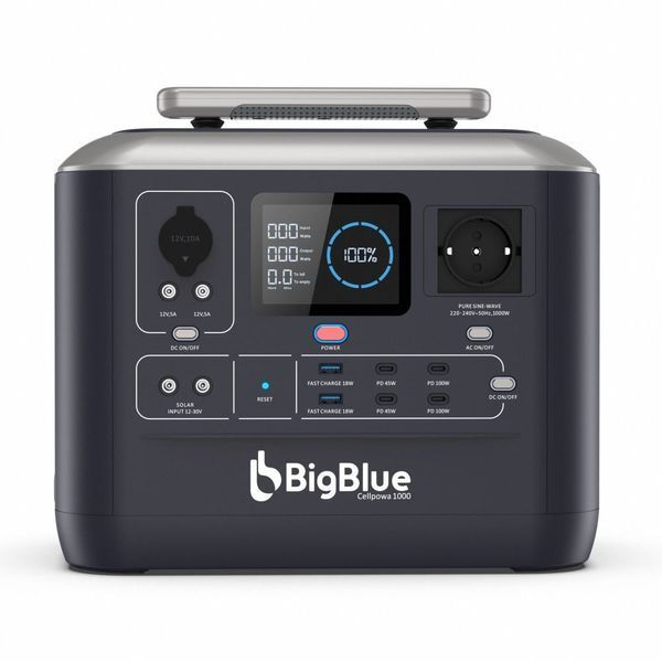 Портативна зарядна станція BigBlue CP1000 1000W 1075.2Wh (42-00104) 42-00104 фото