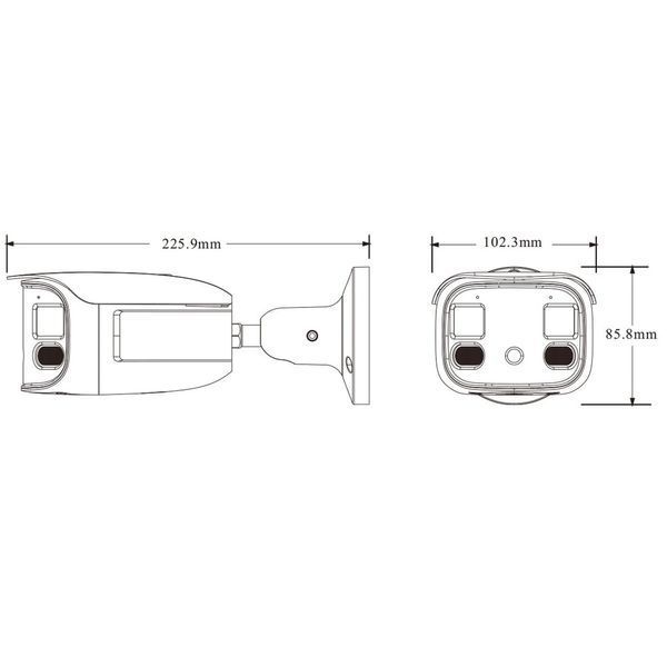 IP-відеокамера панорамна 4Mp*2 TVT TD-9482E3B-DP f=2.8mm, ІЧ+LED підсвічування, 2 мікрофони (77-00454) 77-00454 фото