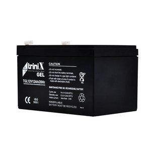 Акумуляторна батарея гелева 12В 12Аг Trinix TGL12V12Ah/20Hr GEL (44-00012) 44-00012 фото
