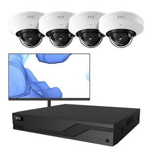 Комплект IP-відеонагляду на 4 камери з монітором TVT IP-Video Kit 4x5Mp (D) WiFi Monitor: 4 купольні 5Mp WiFi відеокамери + 4-канальний 8Mp відеореєстратор + FullHD монітор (77-00327-77-00473) 77-00327-77-00473 фото