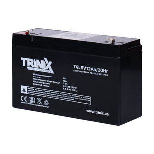 Акумуляторна батарея гелева 6В 12Аг Trinix TGL6V12Ah/20Hr GEL (44-00073) 44-00073 фото