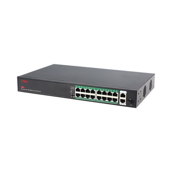 PoE-комутатор некерований 19-портовий ONV ONV-H1016PFD з 16 портами PoE (73-00066) 73-00066 фото