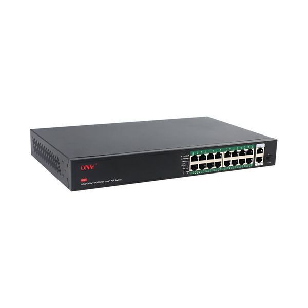 PoE-комутатор некерований 19-портовий ONV ONV-H1016PFD з 16 портами PoE (73-00066) 73-00066 фото