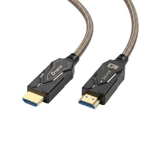 Кабель оптичний армований HDMI 2.1 50m Dtech DT-HF8050BK (74-00154) 74-00154 фото