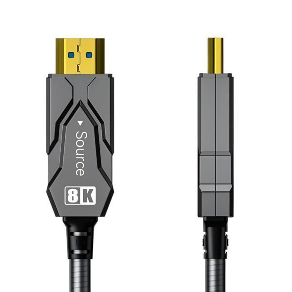 Кабель оптичний армований HDMI 2.1 50m Dtech DT-HF8050BK (74-00154) 74-00154 фото