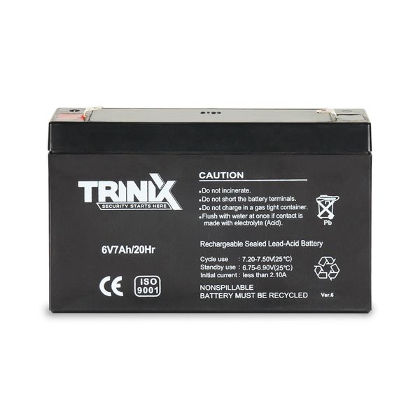Акумуляторна батарея 6В 7Аг Trinix 6V7Ah/20Hr AGM свинцево-кислотна (44-00057) 44-00057 фото
