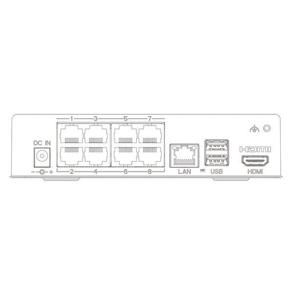 IP-відеореєстратор 8-канальний 8Mp TVT TD-3008H1-8P-A1L (64-64) з 8 портами PoE (77-00465) 77-00465 фото