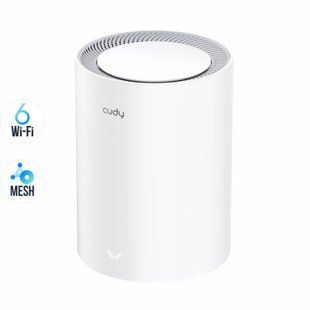 Маршрутизатор WiFi Mesh-система WiFi 6 2.5G Cudy M3000 V2.0 White (1-Pack) дводіапазонний AX3000 (73-00549) 73-00549 фото