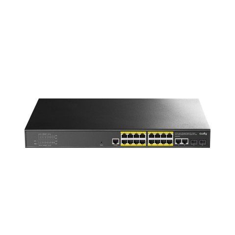 PoE-комутатор 21-портовий керований L2 Cudy GS2018PS2-200W гігабітний з 16 портами PoE, 200W (73-00539) 73-00539 фото