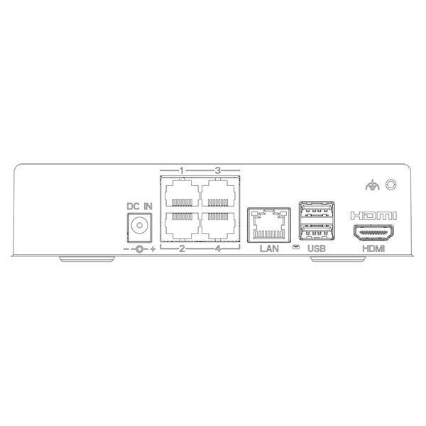 IP-відеореєстратор 4-канальний 8Mp TVT TD-3004H1-4P-A1L (40-64) з 4 портами PoE (77-00464) 77-00464 фото