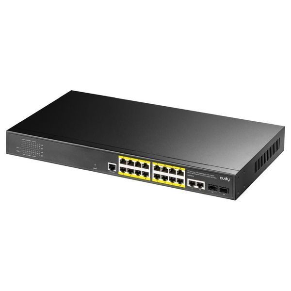 PoE-комутатор 21-портовий керований L2 Cudy GS2018PS2-200W гігабітний з 16 портами PoE, 200W (73-00539) 73-00539 фото