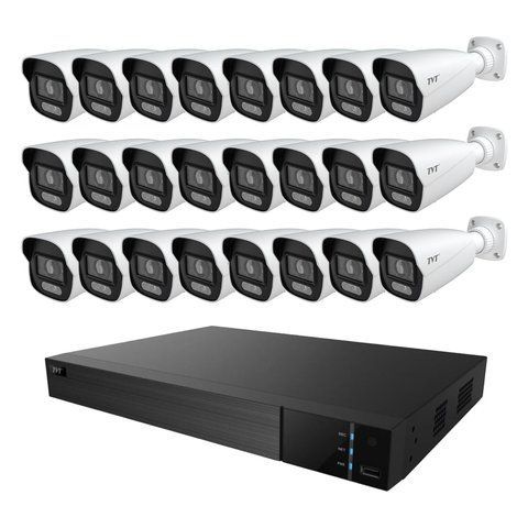 Комплект IP-відеонагляду на 24 камери TVT IP-Video Kit 24x6Mp (B): 24 циліндричних 6Mp відеокамер + 32-канальний 12Mp відеореєстратор (77-00407-77-00361) 77-00407-77-00361 фото
