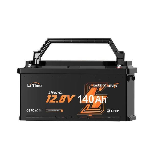 Акумуляторна батарея літій-залізо-фосфатна з Bluetooth 12.8В 140А*год LiFePO4 LiTime H190 L12V140-150-H190-BT-4-AC150 (44-00516) 44-00516 фото