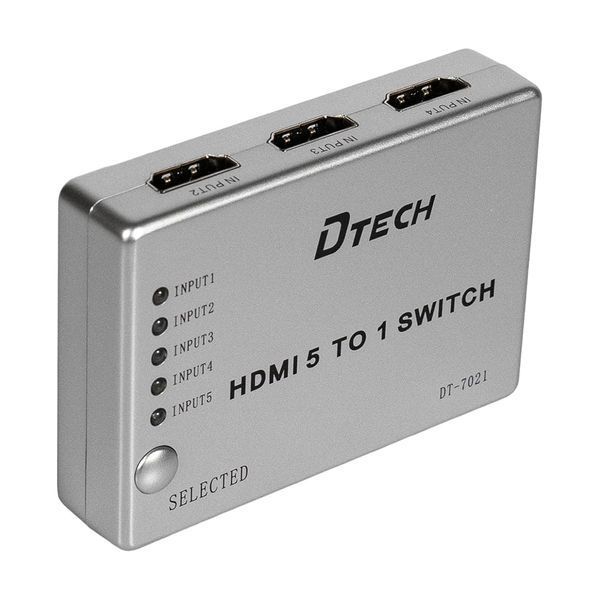 Комутатор 4K@30Hz HDMI 5x1 Dtech DT-7021 (MS) (74-00135) 74-00135 фото