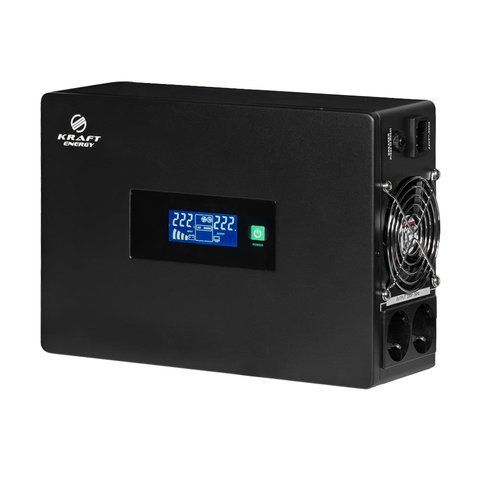 Високочастотний інвертор 600VA/600W Kraft KRF-SAVR600VA/600W-12V під зовнішній акумулятор (42-00112) 42-00112 фото