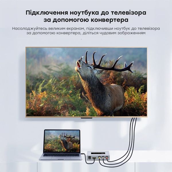 Конвертер відеосигналу HDMI-AV Dtech DT-7019A (74-00137) 74-00137 фото