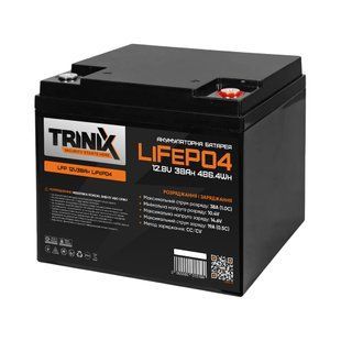 Акумуляторна батарея літій-залізо-фосфатна 12.8В 38А*год Trinix 12V38Ah LiFePO4 (44-00005) 44-00005 фото