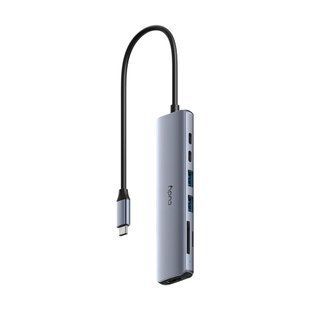 USB-C хаб 7-в-1 Cudy UH407 HDMI 4K@60Hz, 2 USB-A, 2 USB-C, SD-card, TF-card (73-00672) 73-00672 фото