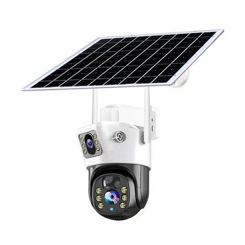 IP PTZ-відеокамера автономна з 4G та сонячною панеллю 2Mp+2Mp Light Vision VLC-9192IG/2C (Solar) White f=4mm, на акумуляторних батареях (75-00246) 75-00246 фото