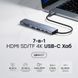 USB-C хаб 7-в-1 Cudy UH407 HDMI 4K@60Hz, 2 USB-A, 2 USB-C, SD-card, TF-card (73-00672) 73-00672 фото 3