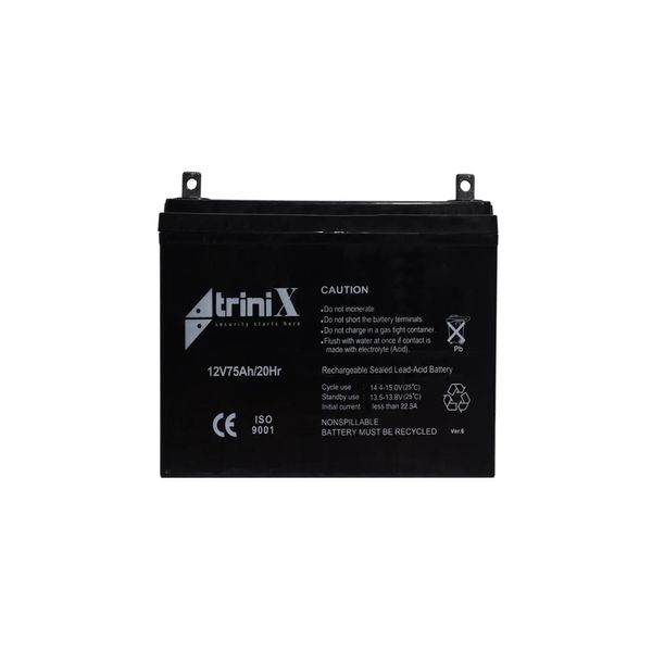 Акумуляторна батарея 12В 75Аг Trinix 12V75Ah/20Hr AGM свинцево-кислотна (44-00048) 44-00048 фото