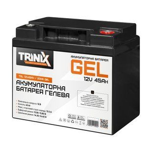 Акумуляторна батарея гелева 12В 45Аг Trinix TGL12V45Ah/20Hr GEL (44-00020) 44-00020 фото