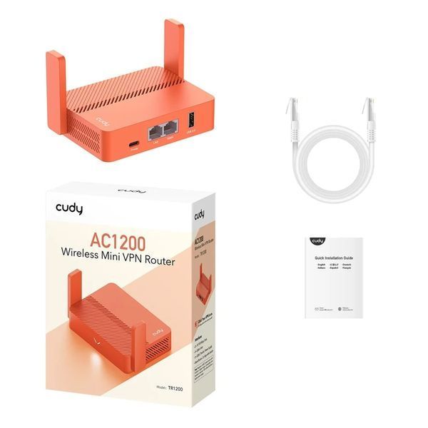 WiFi 5 Mesh-маршрутизатор Cudy TR1200 дводіапазонний портативний AC1200 (73-00543) 73-00543 фото