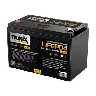 Акумуляторна батарея літій-залізо-фосфатна 12.8В 100А*год Trinix TLFP-12100 Ultra LiFePO4 з Bluetooth (Black) (44-00085) 44-00085 фото