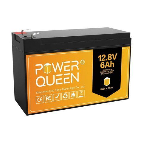 Акумуляторна батарея літій-залізо-фосфатна 12.8В 6А*год LiFePO4 Power Queen P12V6-6-BASIC-4-A6 (44-00534) 44-00534 фото
